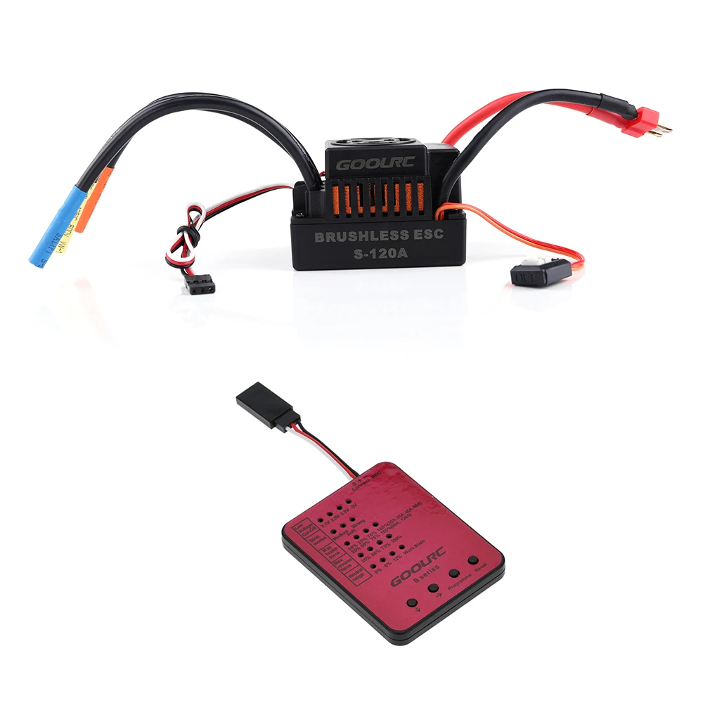 

GoolRC S-120A Brushless ESC with 6.1V/3A SBEC & Programming Card for 1/8 RC Car