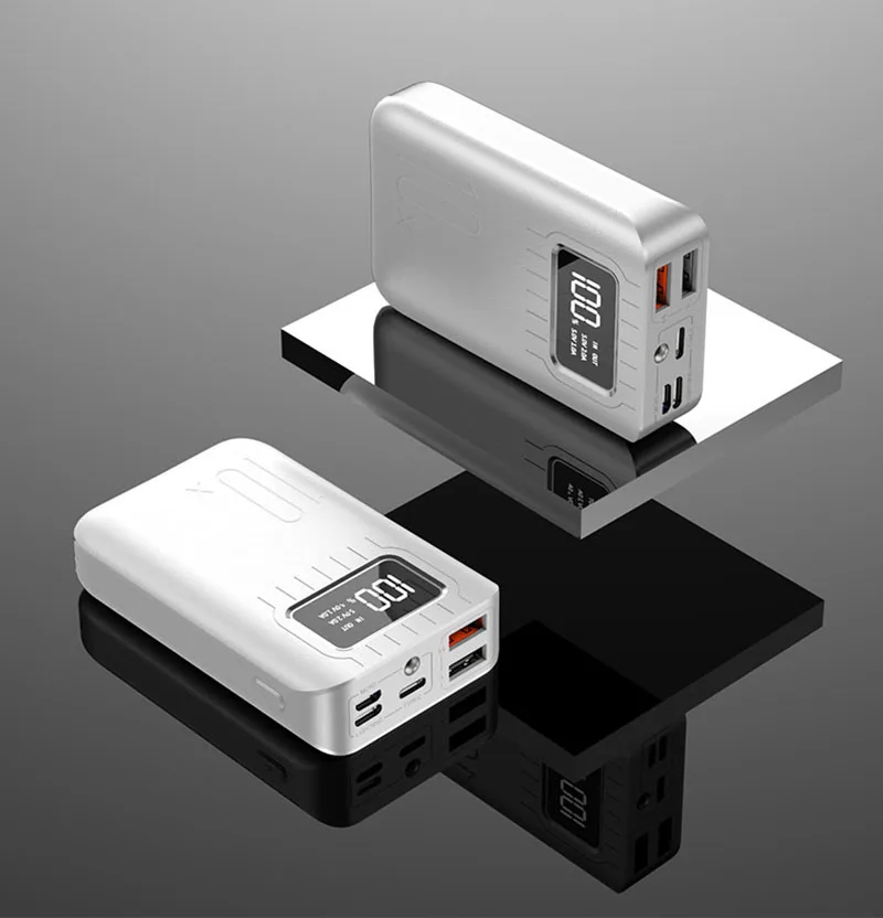 White 10000 мАч power Bank 2.1A Быстрая зарядка портативный внешний аккумулятор power bank для iPhone Android Xiaomi для смартфона повербанк - Цвет: White