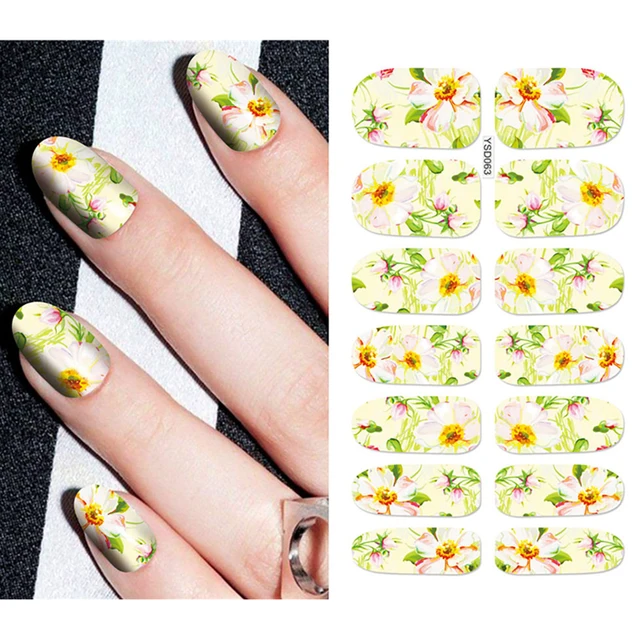 Nail Stickers For Nails Sliders 3D Color Water Transfer Nail Sticker Creativity Decoration Art Necklace Pattern Dreamcatcher YSD063