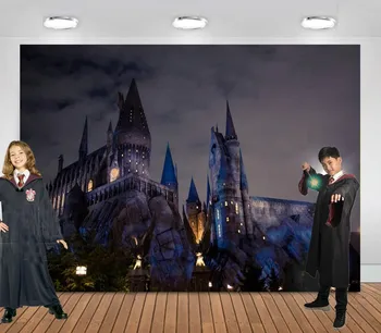 

Harry Magic School Hogwarts Castle Night Abbey-potter Backdrop High Quality Computer Print Kids Party Background