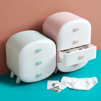 

3/4 Layer Underwear Storage Box Drawer Storage Cabinet Socks Underwear Storage Box Compartmented Plastic Storage Cabinet