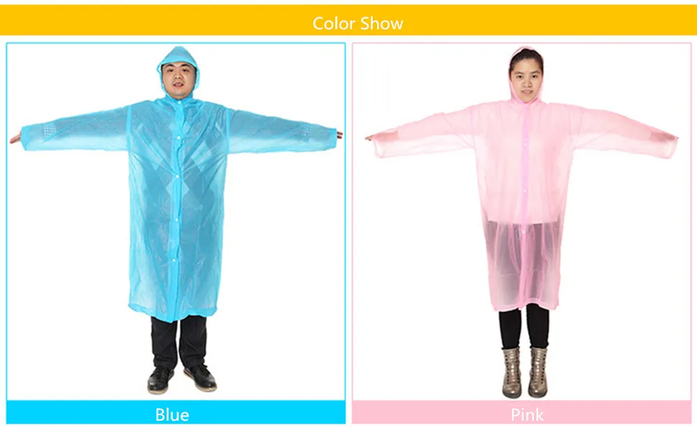 Прозрачный Дождевой Плащ из ПВХ винилового материала, водонепроницаемый дождевик для повторного использования, для путешествий, для подиума, с капюшоном, пончо, дождевики, Мужская Женская непромокаемая одежда