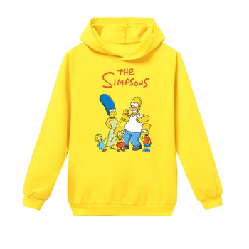 

2020 New Printed New Children Clothing The Simpsons Boys Hoodies Casual Harajuku Cartoon Funny Kids Sweatshirt Girl Tops Clothes