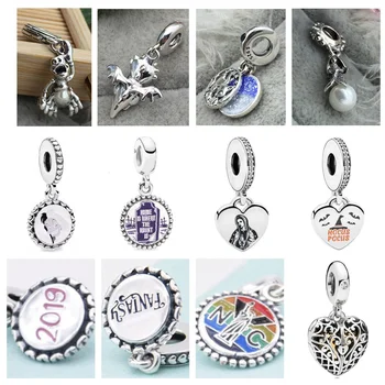 

PDD DZ 21 925 Sterling Silver Spring New Charm Pendant with DIY Bracelet Necklace Jewelry Gift Carving Suitable for Women