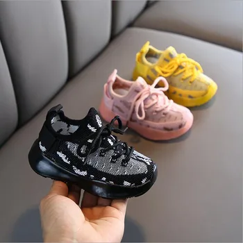 

New Fashion Net Breathable Leisure Children Sport Shoes Soft Sole Casual Boys Girls Shoes Kids Running Shoes Drop Shipping