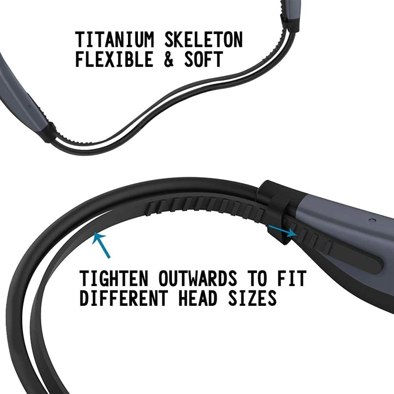 K7 Bone Conduction Headphones with IPX8 Waterproof Funvol