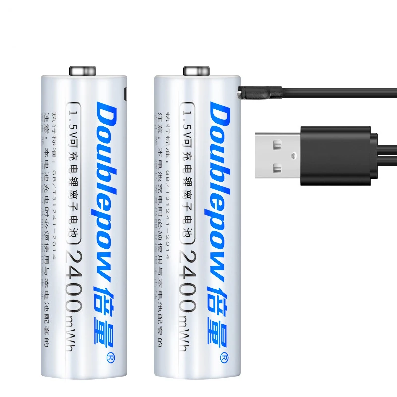 1 шт. литий ионный аккумулятор 5 В 2400mWh AA 1000mWh AAA зарядка USB аккумуляторная батарея