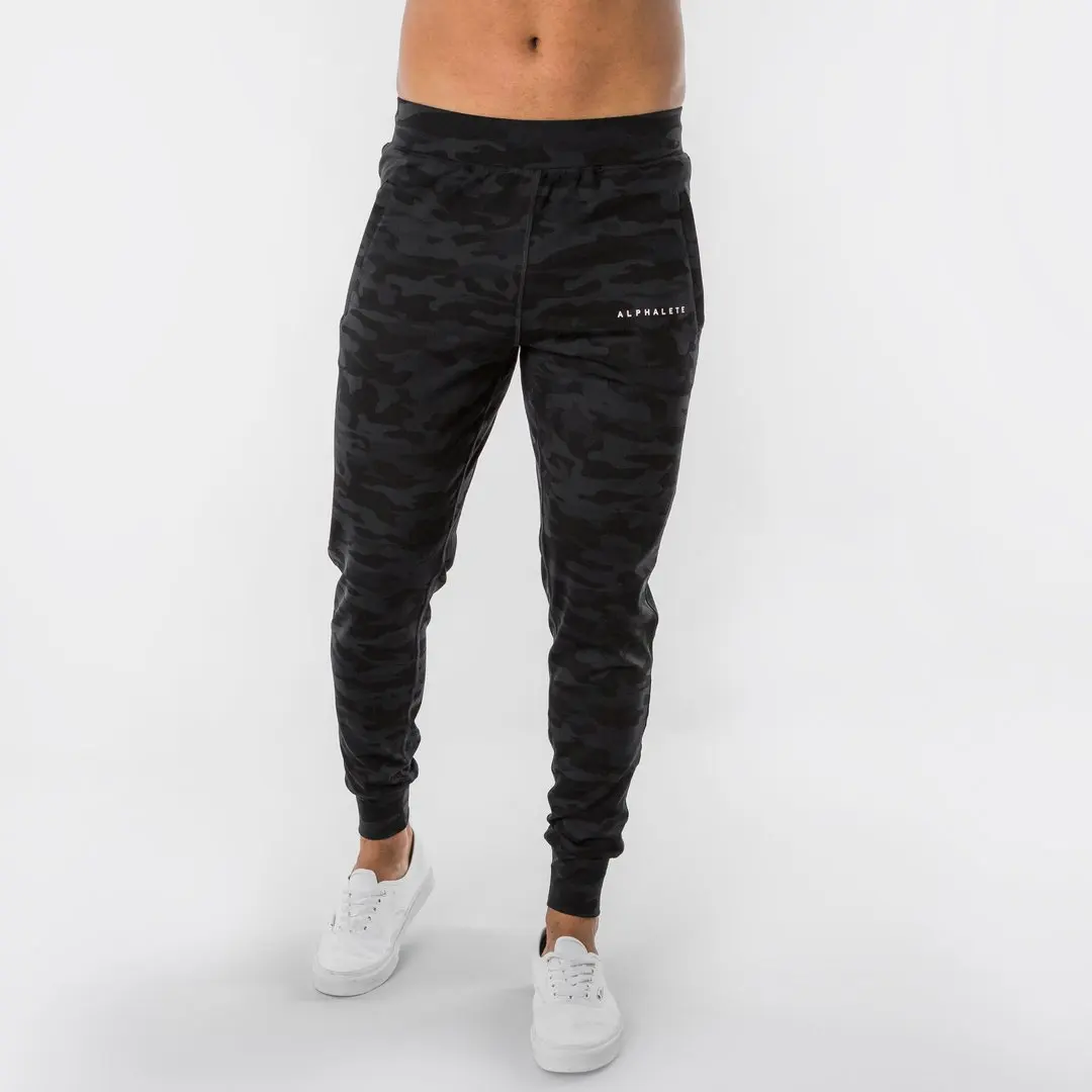 

Spring And Autumn Men's Fitness Sports Casual Brothers Training Pants Muscle Running Squat Line And Iron Elasticity Camouflage T