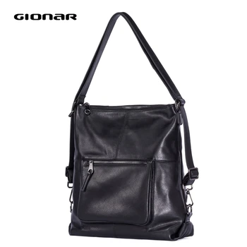 

GIONAR Vintage Soft Genuine Cow Leather Tote Bag for Women Large Durable Shoulder Hobo Dual Purpose Handbag