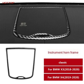 

Car Styling Carbon Fiber Car Instrument Panel Audio Speaker Frame Trim Sticker For BMW X3 2018-2020 X4 2019-2020
