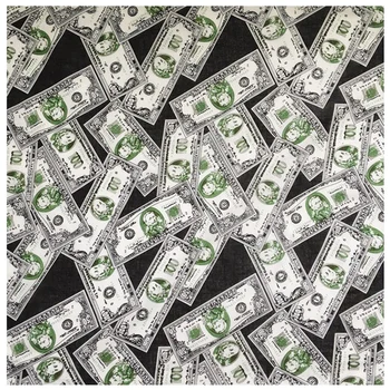 

55x55cm Unisex Cotton Square Bandana 3D Dollar Bills Money Digital Print Multipurpose Handkerchief Headband Motorcycle Wristband