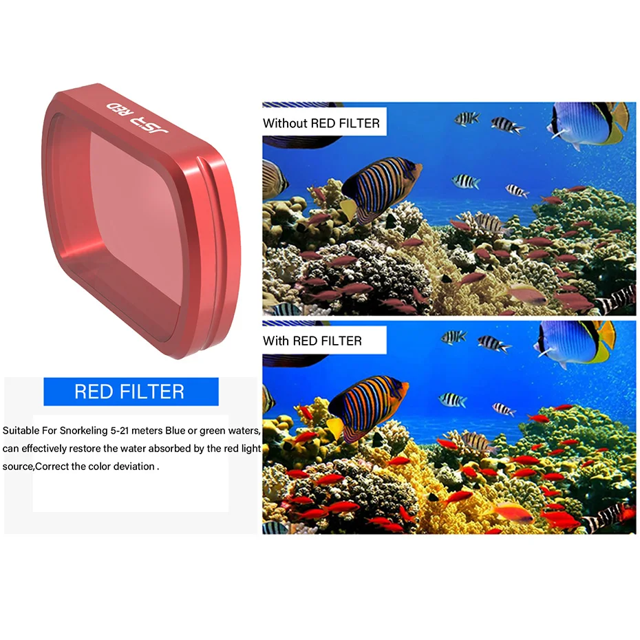 Cardan Handheld Acessórios para Dji Osmo Bolso Caixa de Habitação à Prova Impermeável Água Mergulho Vermelho Magenta Rosa Lente Filtro para Osmo Bolso - Image 3