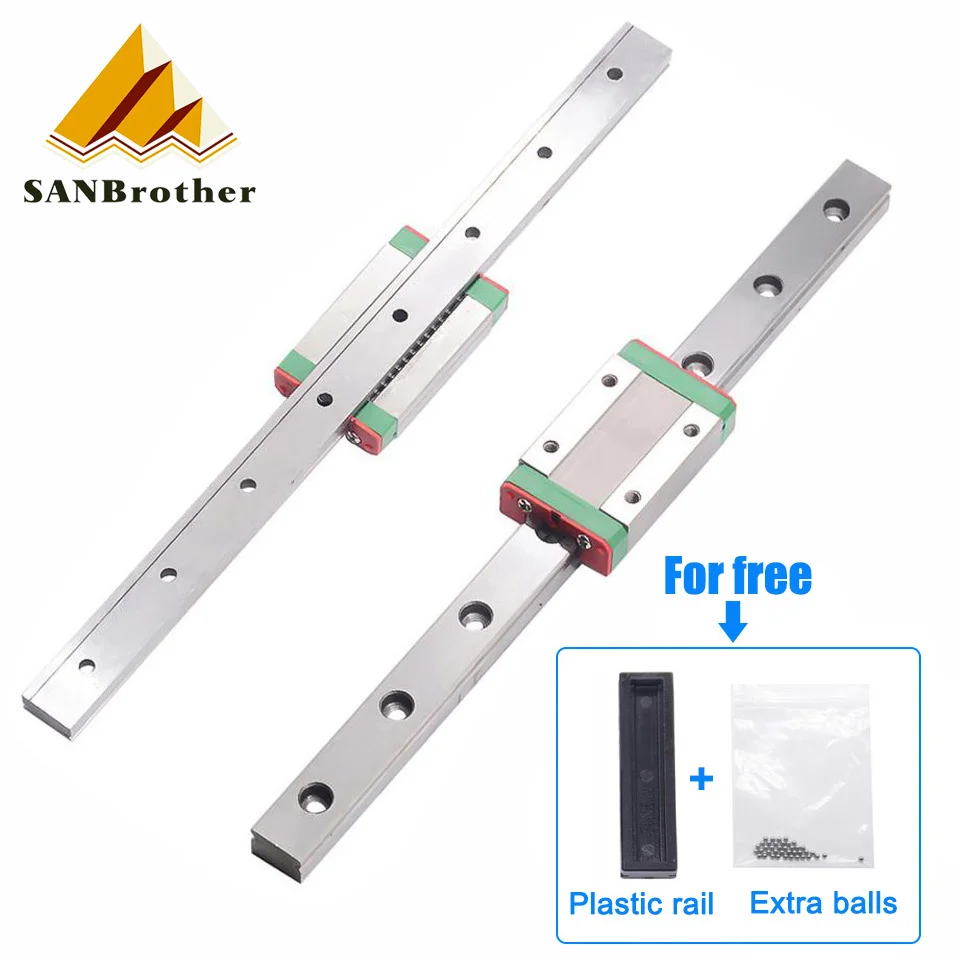 

MGN MGN7 MGN12 MGN15 MGN9 300 350 400 450 500 600 800mm miniature linear rail slide 1pc MGN12 linear guide+1pc MGN12H carriage