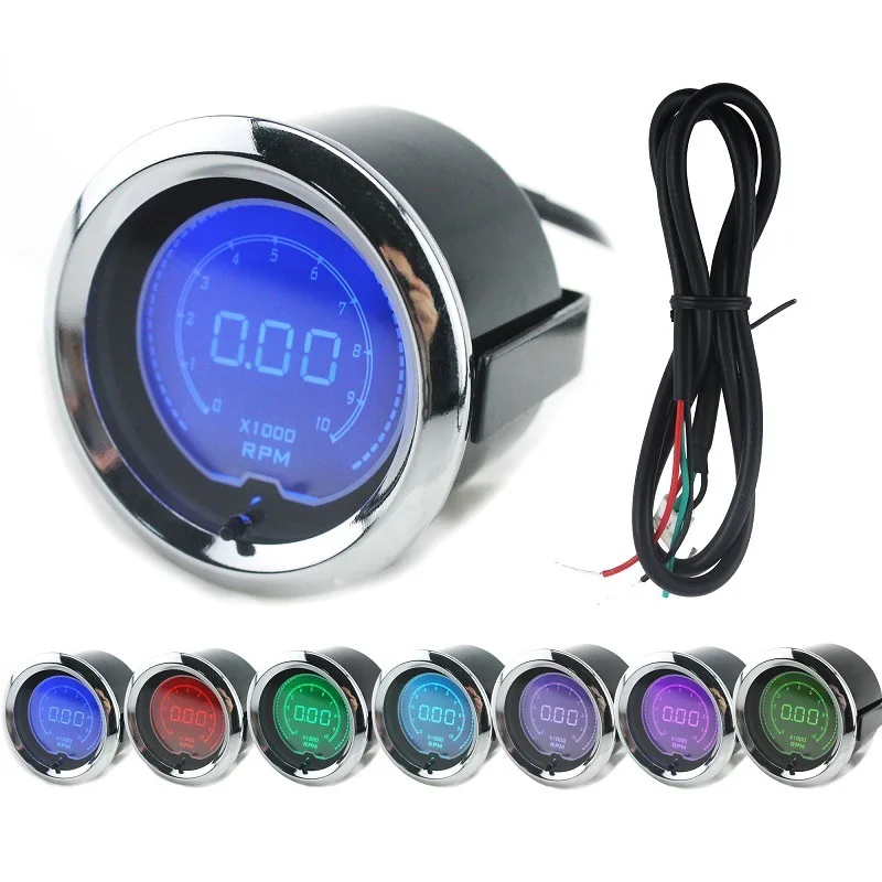 

12V Race Car Modified 2 "52 Size 7 Color Backlight Speedometer 10000 Rpm EBay Hot Sales