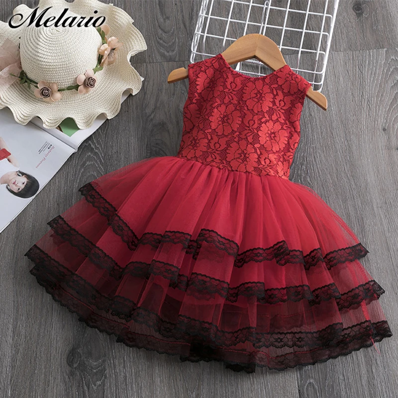 

Melario Girls Dresses European & American Style Princess Dress Lace Baby Girl Clothes Cute Party Dresses New Children Clothing