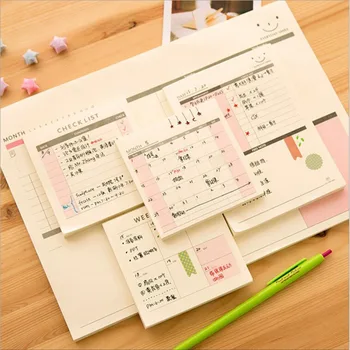 

Cute Kawaii Weekly Monthly Work Planner Book Diary Agenda Doki book For Kids School Supplies