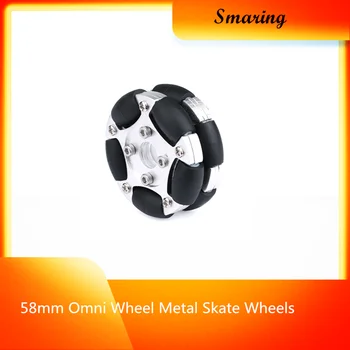 

58mm Omni Wheel Metal Skate Wheels ROS Platform Omni Robot Omnidirectional Motion For Arduino DIY Robot Smart Car Chassis