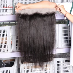 13x4 Transparent HD Lace Frontal 5x5 Lace Closure Plucked Bleached Knots For Women Natural Hair Line Arabella Remy Hair Closure