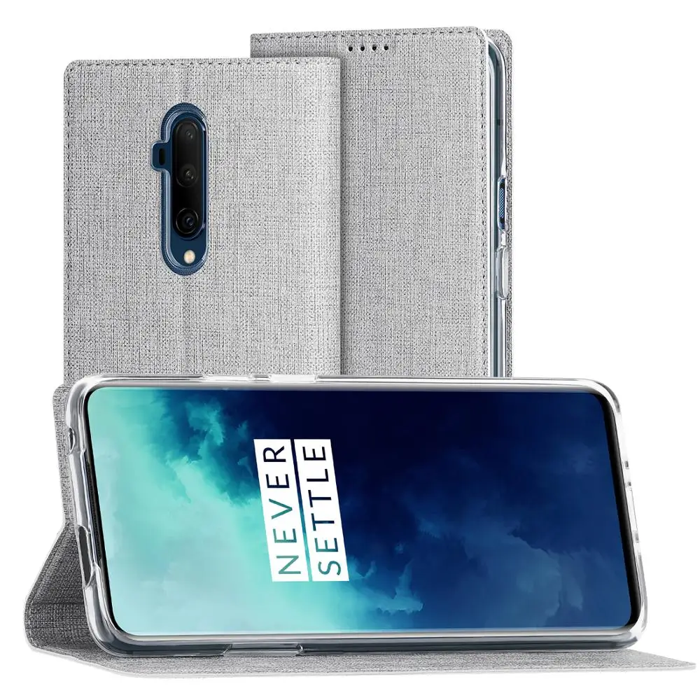 gray Для Oneplus 7 PRO 7T Pro Чехол для телефона кошелек Мягкий противоударный флип защитный чехол для Oneplus 7 7 Pro Анти-падение флип чехол - Цвет: gray