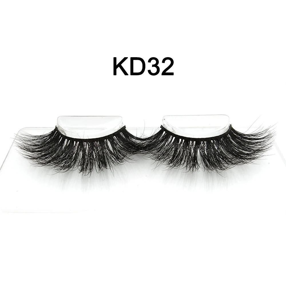 KD32 YuBeauty 25 мм настоящие норковые ресницы длинные толстые 3D норковые ресницы kd-серия Высокое качество - Цвет: KD32