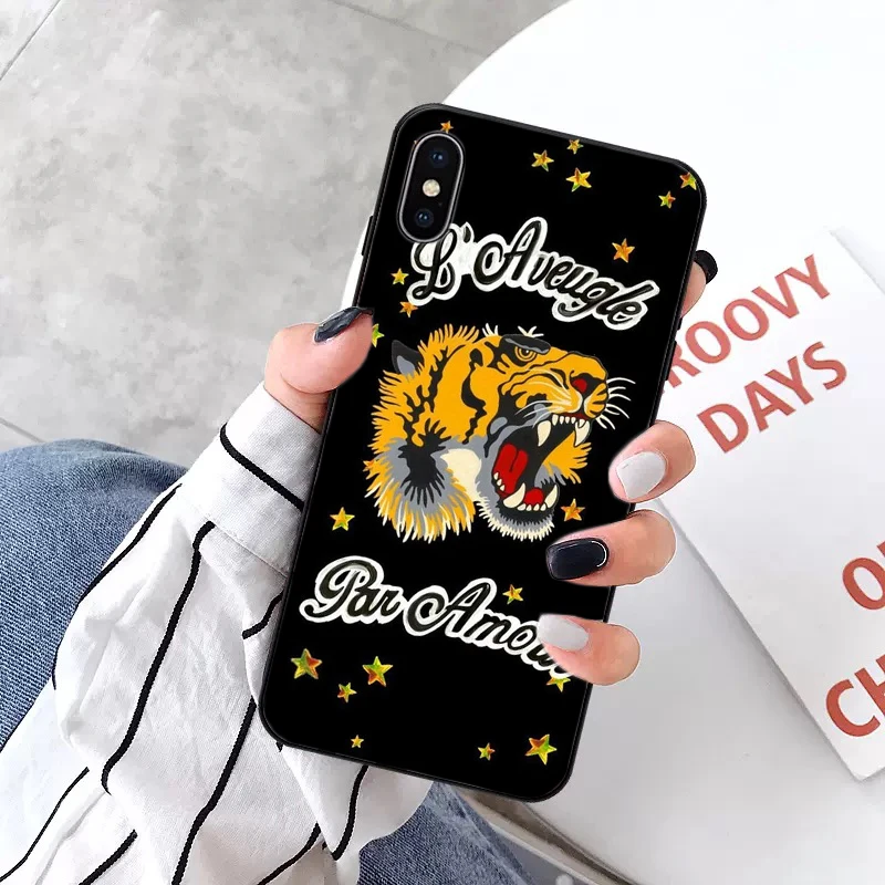 Roaring tiger брендовый мягкий чехол для телефона из ТПУ 1 чехол для телефона для Apple iPhone 8 7 6 6S Plus X XS MAX 5 5S SE XR 11pro max Чехол для мобильного телефона s