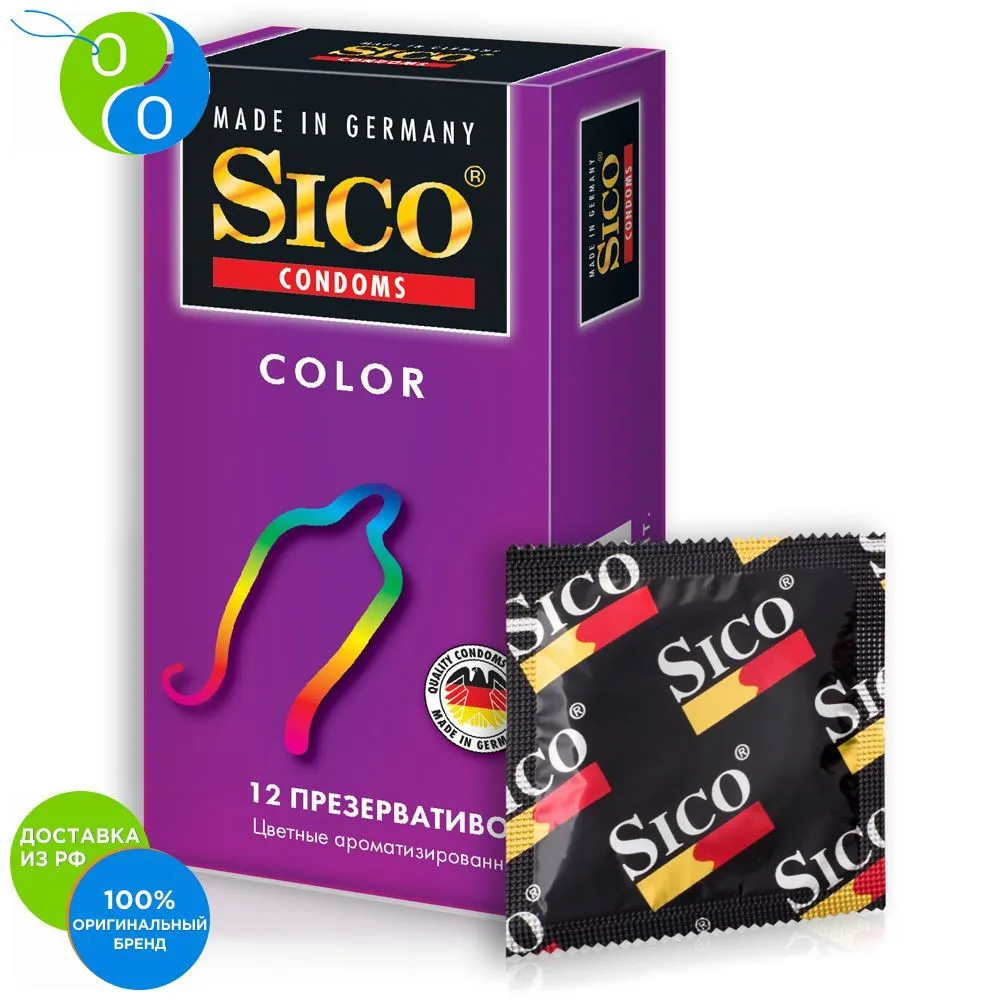 Презервативы SICO Color Цветные ароматизированные 12 шт. (пр во CPR)|Презервативы| |