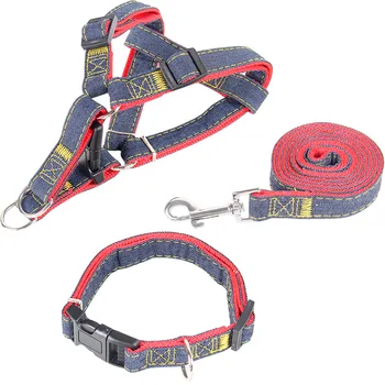

4color Dog Harness sets Pug Small Medium Dogs Nylon Mesh Puppy Cat Harnesses Vest Reflective Walking Lead Leash Pet shop sets