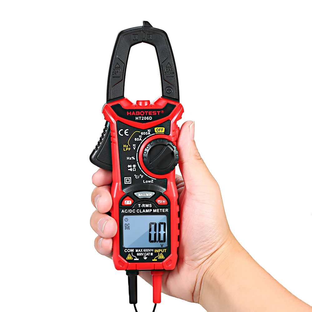 Цифровой мультиметр HABOTEST HT206A HT206B HT206D 600A с подсветкой измеритель сопротивления