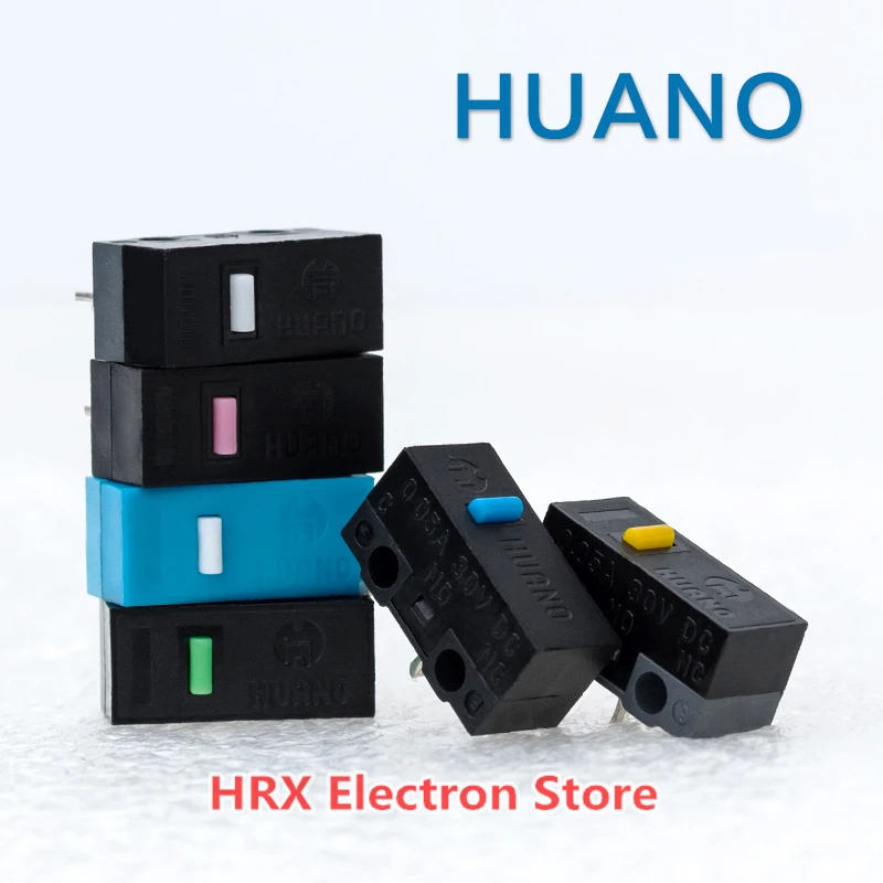 10 шт./лот микропереключатель HUANO Mouse серебристый контакт (синий