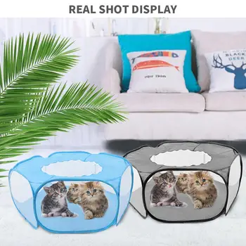 

Outdoor/Indoor Cage Fence Pop Open Breathable Small Animals Tent Yard Portable Transparent
