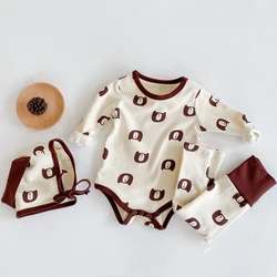Vêtements de nuit à manches longues pour nouveau nés, pour enfants de 0 à 36 mois, ensemble pour garçons et filles, collection printemps 2022 