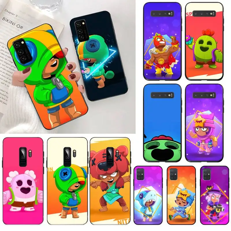 

YJZFDYRM Gbrawl Stars Cover Black Soft Shell Phone Case for Samsung S20 plus Ultra S6 S7 edge S8 S9 plus S10 5G lite 2020