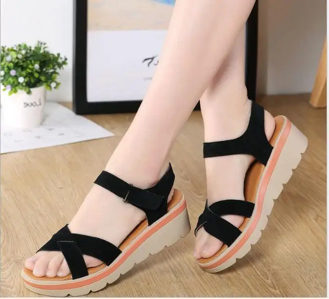 Suede Sandals Summer fashion Ladies Sandals Women's Shoes Fashion Wild Student Sandals Autumn New Women's Shoes Slippers Footwear