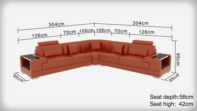 Мебель для гостиной, современный диван из натуральной кожи, секционный диван