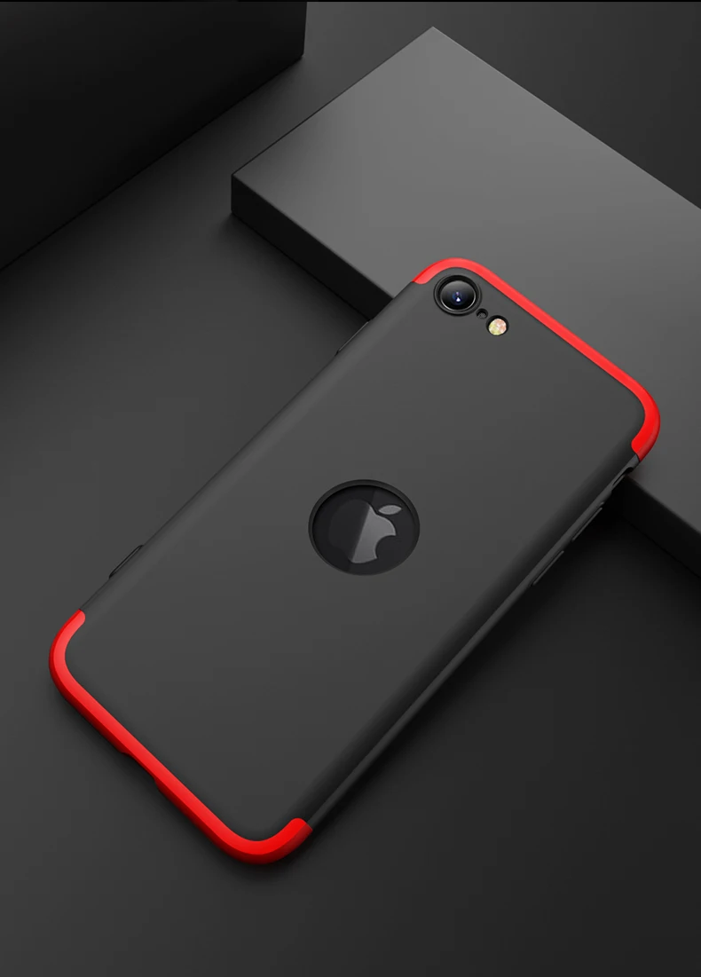 Gkk Original Case For Iphone Se Case 3 In 1 Full Protection With Logo Hole Hard Matte Cover For Iphone Se Coque Funda Phone Case Covers Aliexpress