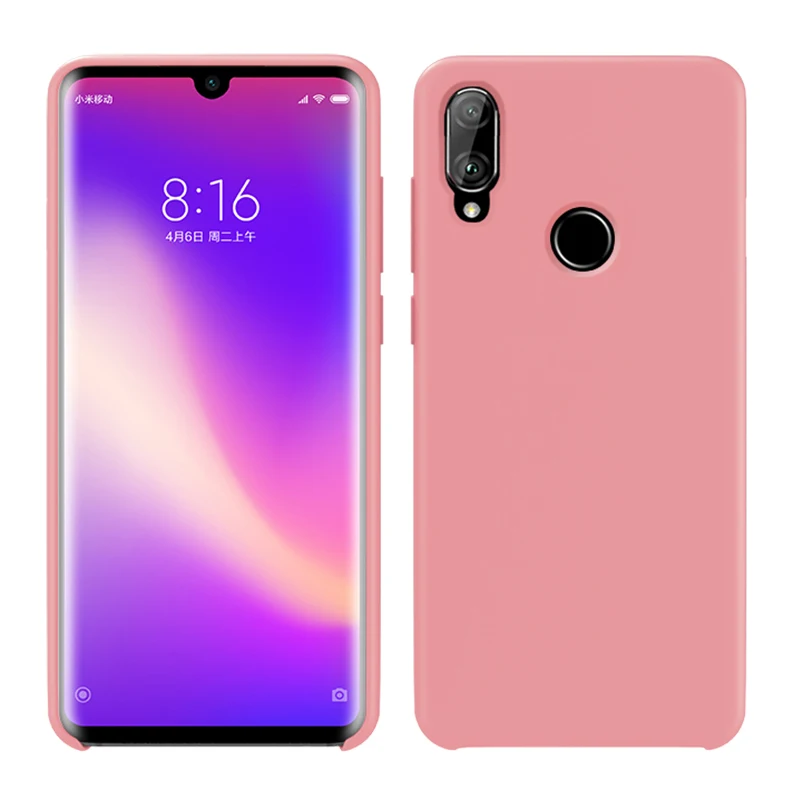 Розовый Для Xiao mi Red mi Note 7 чехол Мягкая Жидкая силиконовая задняя крышка для Xiaomi mi 9 9T 8 mi 8 lite mi 9 SE чехол для телефона для Red mi Note 7 - Цвет: Розовый