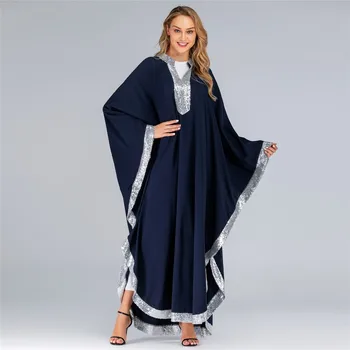 

Length 143cm African Dresses For Women Sequined Africa Clothing Muslim Long Maxi Dress Black Length Fashion African Dress Lady