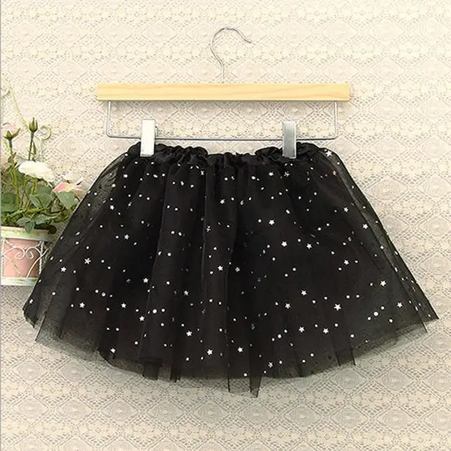 Детская юбка-пачка на Хэллоуин; юбки для девочек; одежда для маленьких девочек; черная юбка-пачка с блестками и звездами для девочек; детская юбка; фатиновая юбка для маленьких девочек
