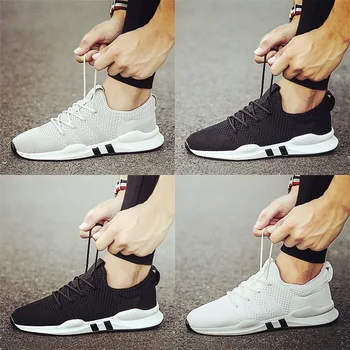 

New Fashion Breathable Shoes male Sneakers Men's shoes casual Mens Flying weaving Sneakers Soft and comfortable Zapatos Hombre