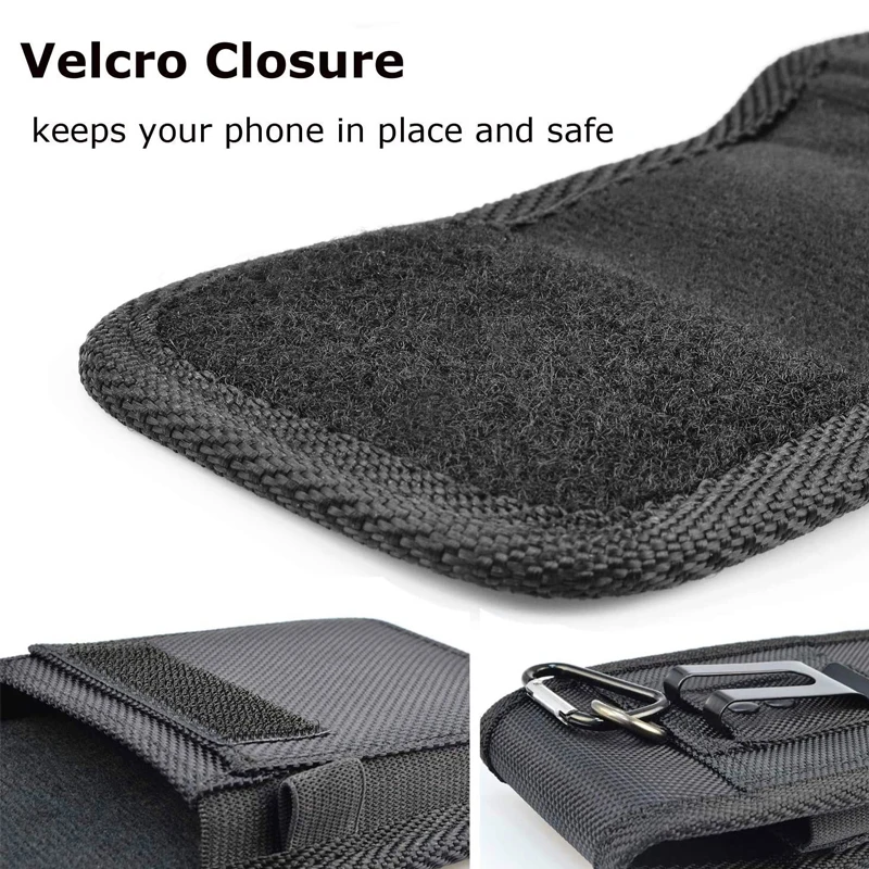 Multi-Function Belt Clip Phone Holster with Wallet and Card Holder – Premium Nylon Pouch