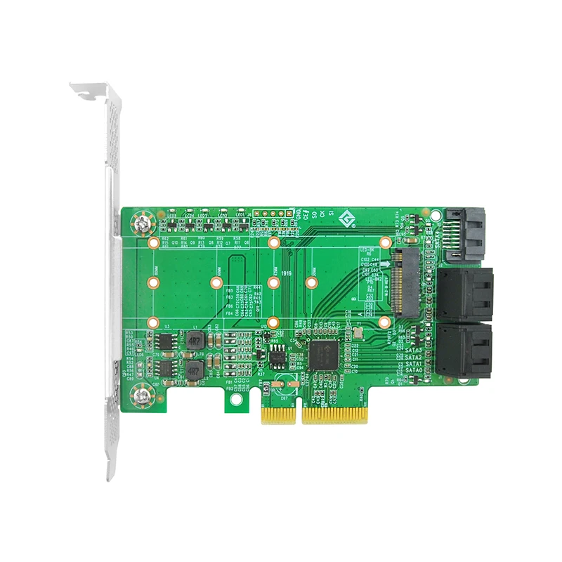 PCIe x4 Gen 3 внутренних один M.2 B-ключ и Quad SATA 6 ГБ/сек. Контроллер Расширения Card-LRST9685-1M4S |