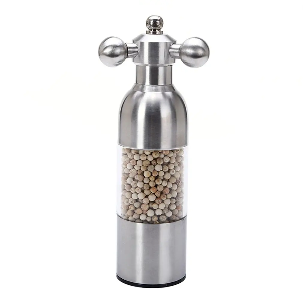 

Hand Driven Pepper Mill Faucet Valve Shape Stainless Steel Case Manual Salt Grinder,Food Safe Ceramic Burr Home Decoration