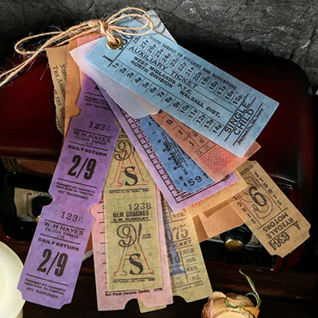 40 Dcs/Tétel Vintage Esztétikai Matricák Diy Napia Scrapbokkazat Moon Astrolabe Antique Ticket Paper Deco Matrica Folyóirathoz - Image 3