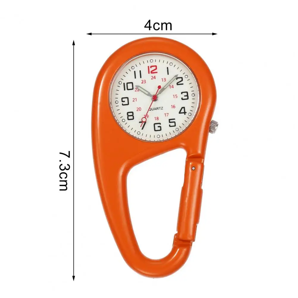 Mini Clip-on Carabiner Watch Portable Outdoor Pocket Watch Luminous Shock Resistance Backpack Clip Keychain Accessories carabiner clips key chain clip keychain carabiner