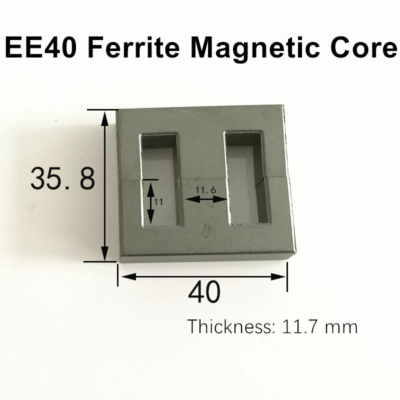 EE40 EI40 ферритовый сердечник PC40 с 6+ 6 7+ 7 бакелитовый каркас трансформатора вертикальный/горизонтальный каркас из марганца и цинка ферритовый сердечник - Цвет: EE40 Ferrite core