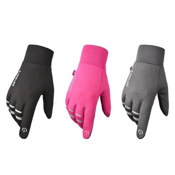 

Men Women Motorcycle Gloves Anti-slip Reflective Cycling Riding Ski Gloves Touch Screen Windstopper Warm Full Finger For Winter