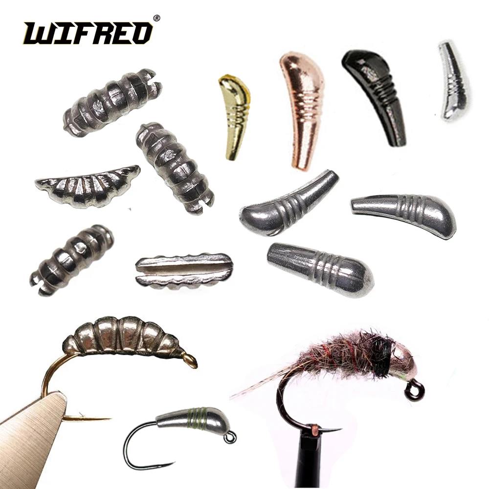 WIFREO12PCSFlyFishingHendsHeavyTungstenBodyJigBackBeads