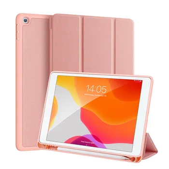 

Slim Smart Shell iPad 10.2 Case 2019 with Pencil Holder Business tablet case for Apple ipad 7 7th A2200 A2198 A2197 with Film