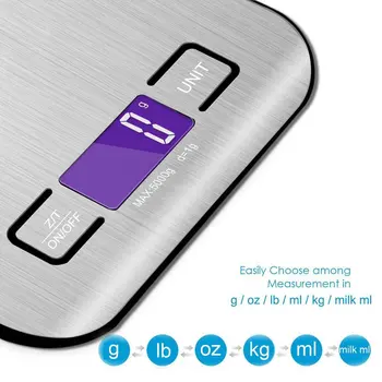 

Kitchen Scale Stainless Steel Weighing Scale Food Diet Postal Balance Measuring Tool LCD Electronic Scales Jewelry Scale