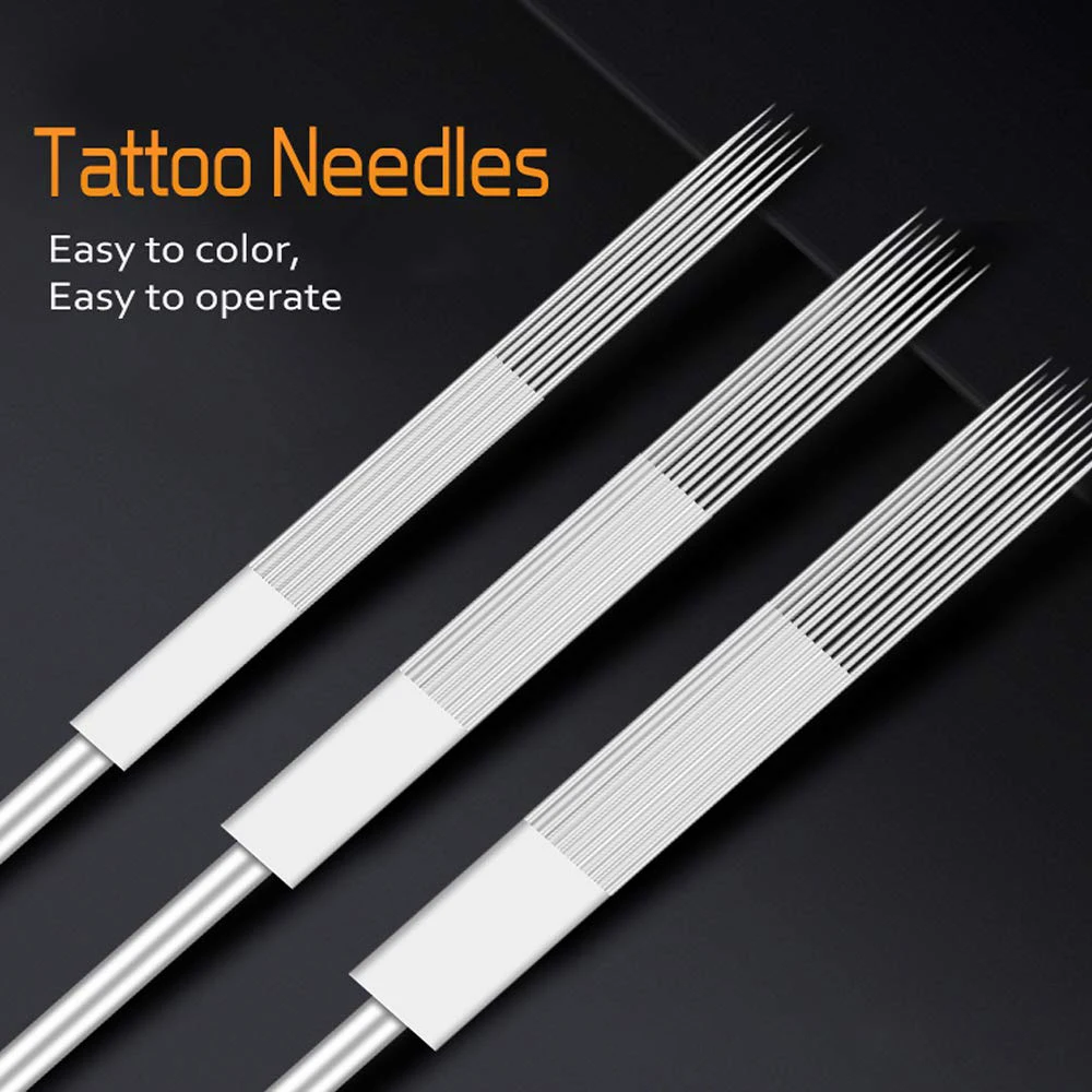 LICH 50 PCs Stainless Steel Tattoo Needle Professional Disposable Sterile Tattoo Supplies
